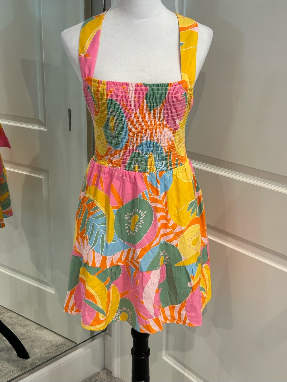 Show Me Your MuMu (NWT)
Collins Mini Dress | Tropical Fruit, Sz M